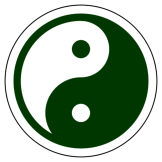 Yin Yang Sticker (Dark Green)